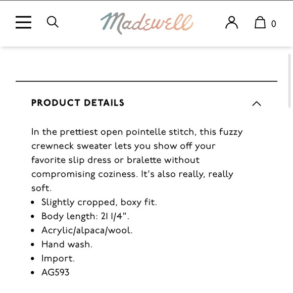 MWT Madewell Windmere Pointelle Sweater Yellow - Picture 8 of 8